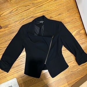Express black zippered blazer - size 0